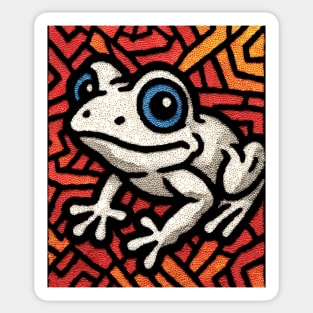 Pop Art Tribal Frog | Modern Graphic Art Sticker